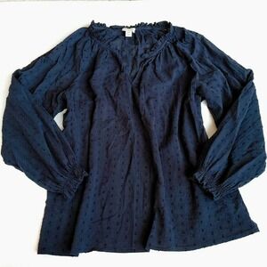 New J.Crew Artist Top Navy XS